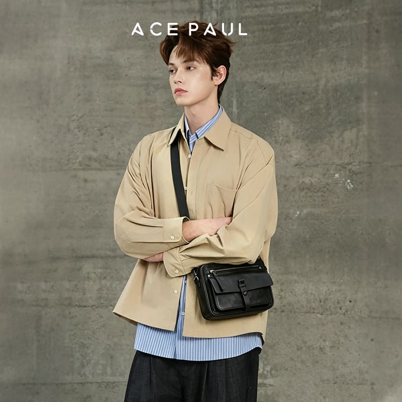Сумка через плечо Ace Paul Crossbody Bag Black Unisex (Сумка через плечо Ace Paul черного цвета унисекс) - изображение 7