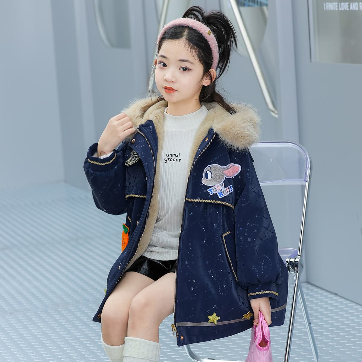 Disney PARKA Пальто Темно-синий Детский Возраст 3-7 лет - изображение 3
