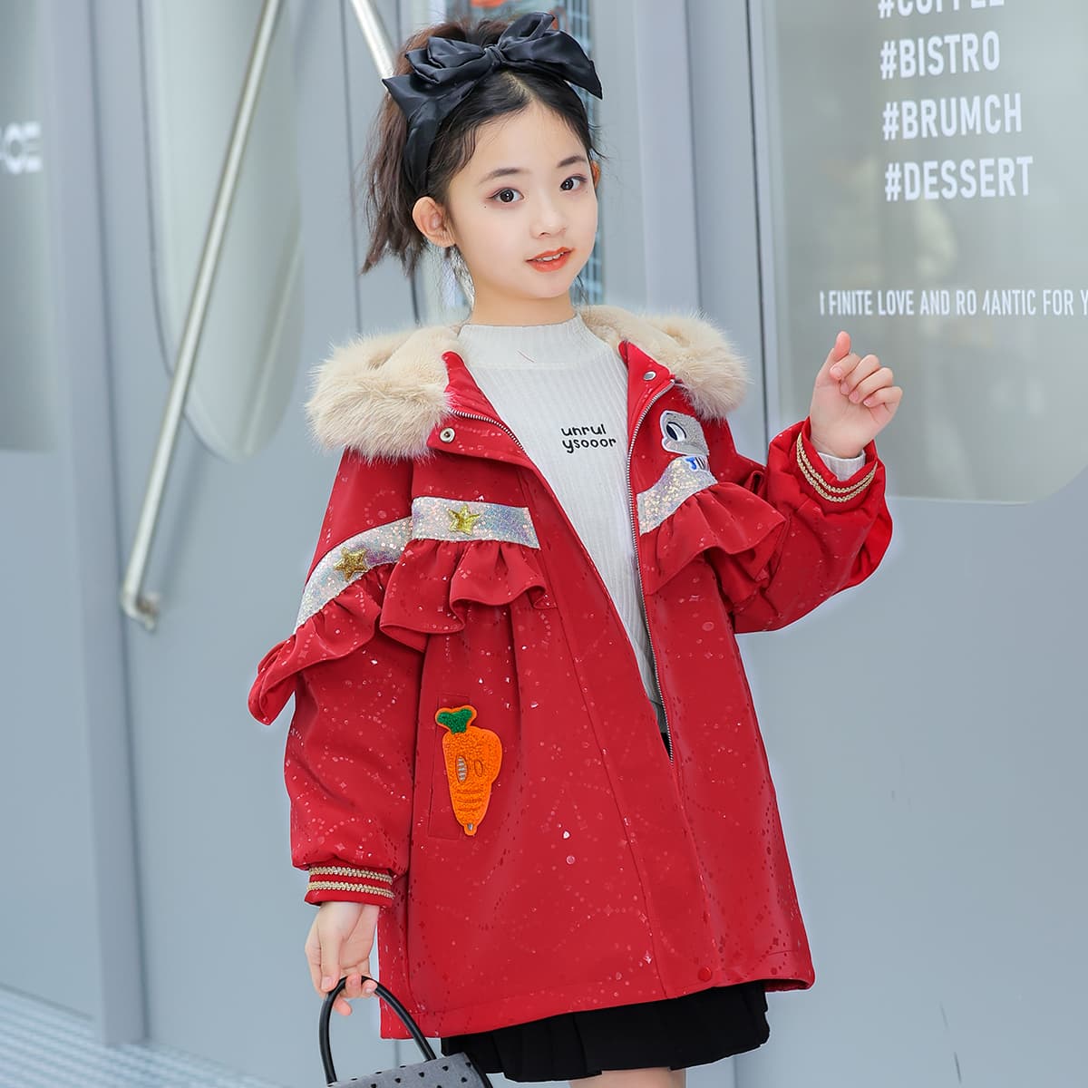 Disney PARKA Пальто Красное Детское для Возраста 3-7 Лет - изображение 2