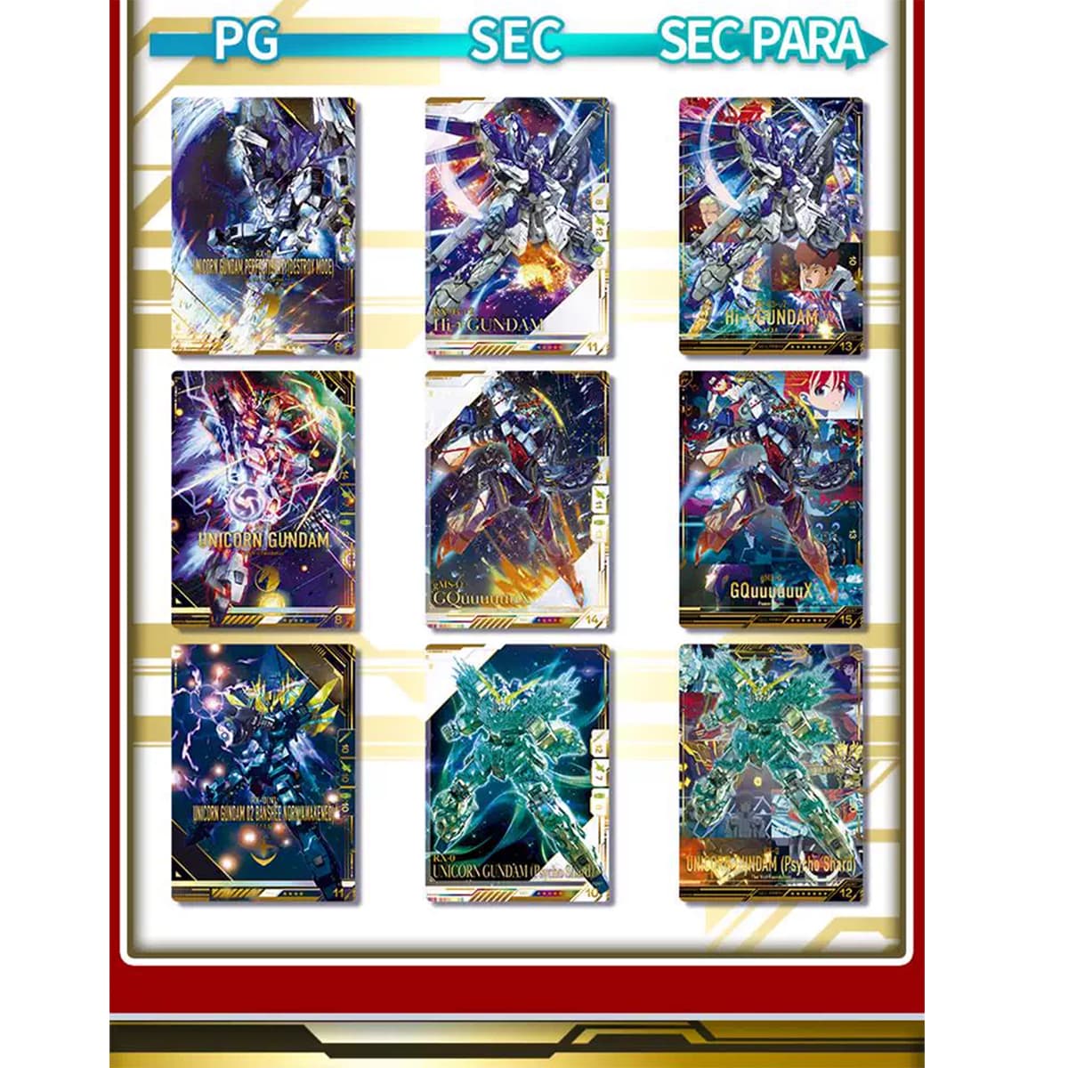 BANDAI Коллекция Мобильный Suit Gundam Крест TIME BATTLE Quarks GUX UC Карта Аниме IP Одиночная Упаковка - изображение 2