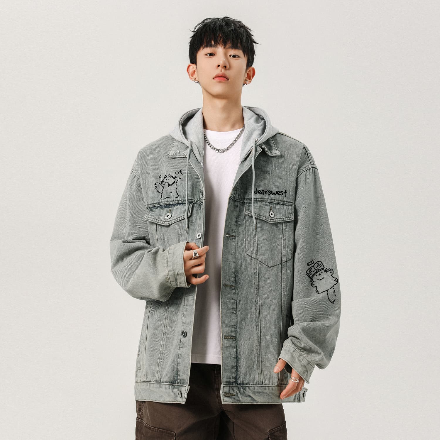 Джинсовая куртка JEANSWEST Унисекс Джинсовые Куртки - изображение 3
