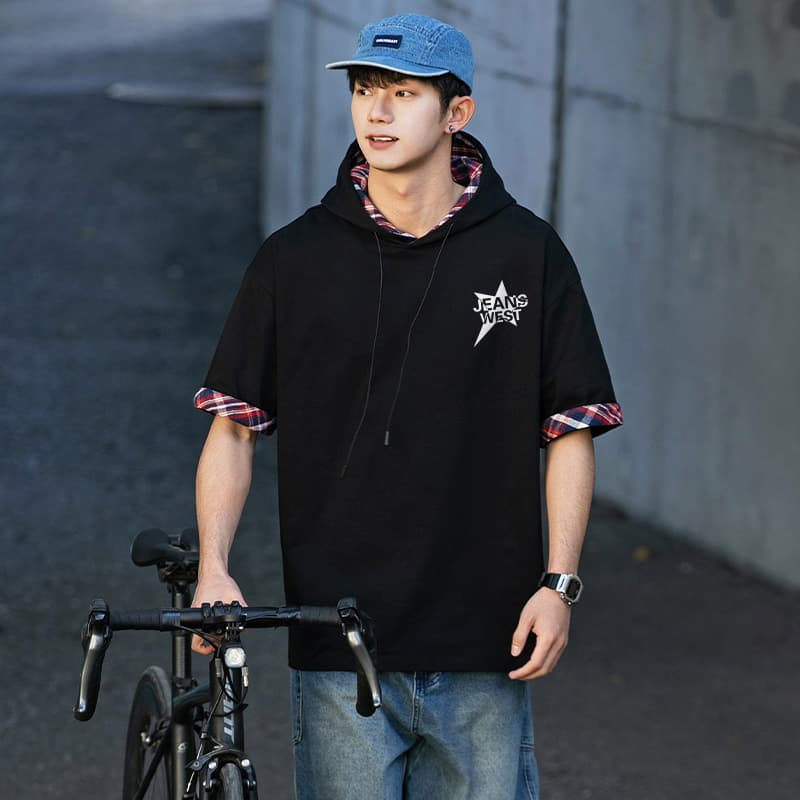 Футболка JEANSWEST Casual Hoodie T-Shirt - изображение 3