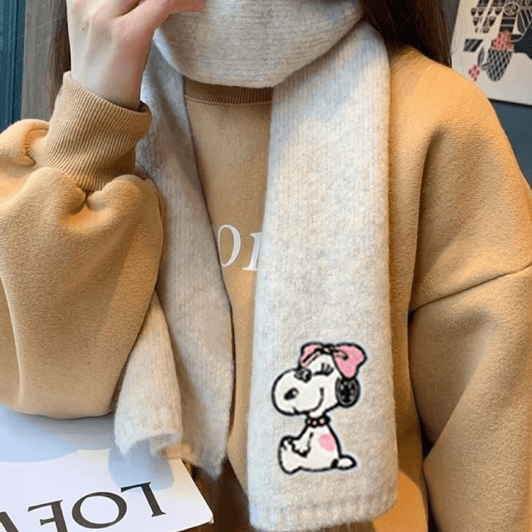 Шарф SNOOPY 81% Включая 95% Включая Полиэстер Трикотаж Шарфы Унисекс - изображение 4