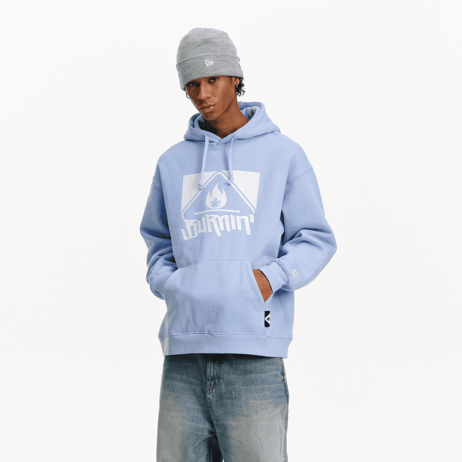 Худи BURNIN Hoodie Square Logo Print - изображение 4