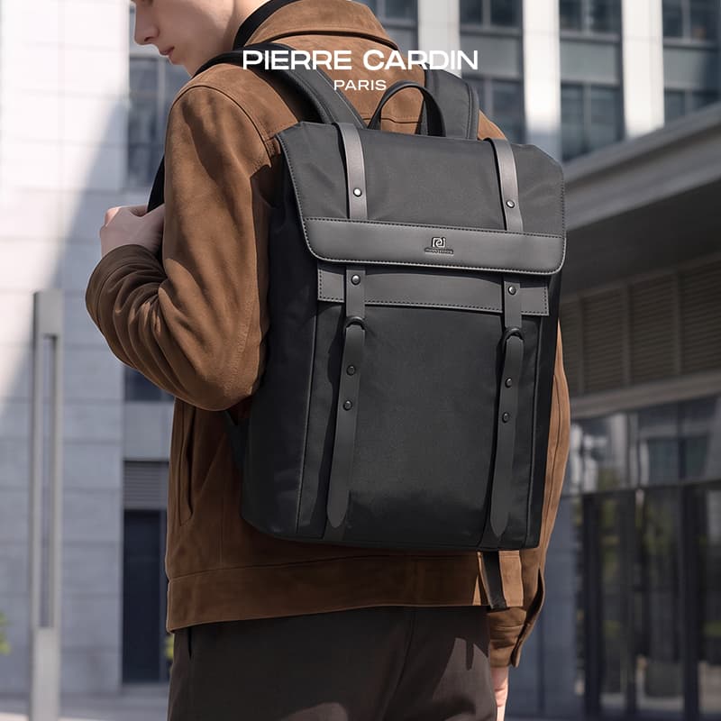 Рюкзак PIERRE CARDIN Ткань Рюкзаки Мужской Черный - изображение 3