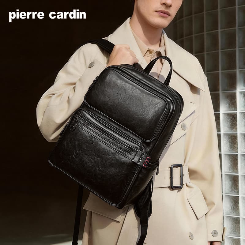 Рюкзак PIERRE CARDIN Синтетическая кожа Рюкзак Обычный (стандартный) Мужской Черный - изображение 2
