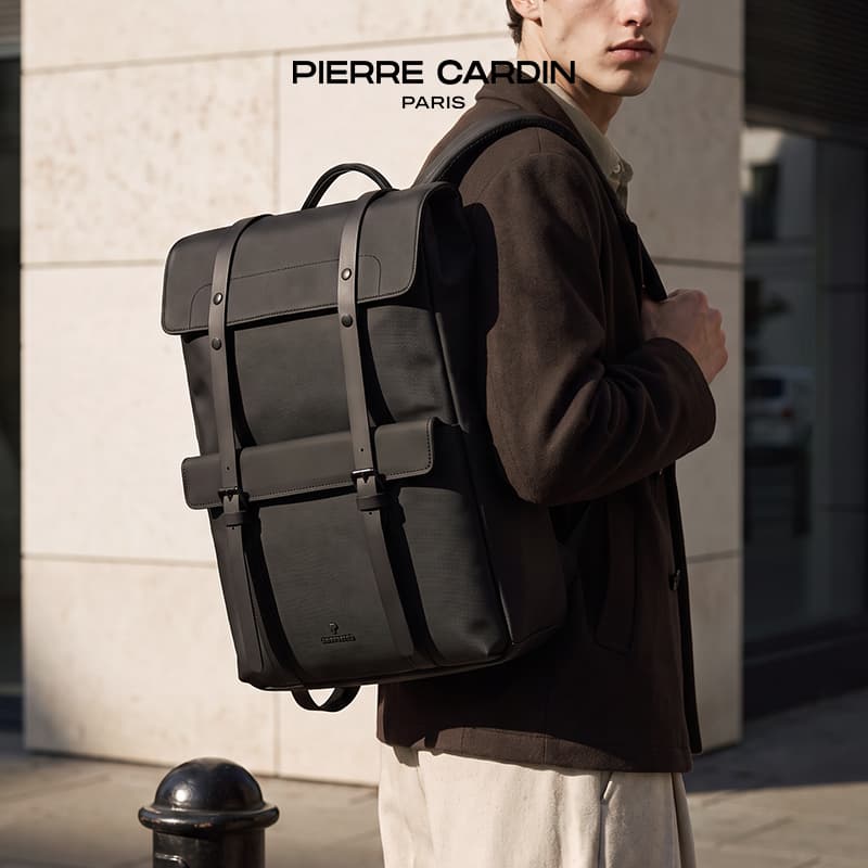 Рюкзак PIERRE CARDIN Ткань Синтетическая кожа Рюкзаки унисекс Черный Зеленый - изображение 2