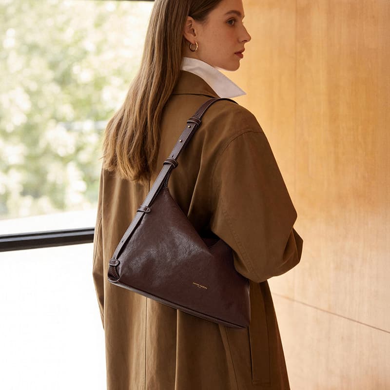 Мини-сумка PIERRE CARDIN Коровья кожа с синтетической кожей сумка через плечо стандартная (стандартная) женская черный кофейный - изображение 2