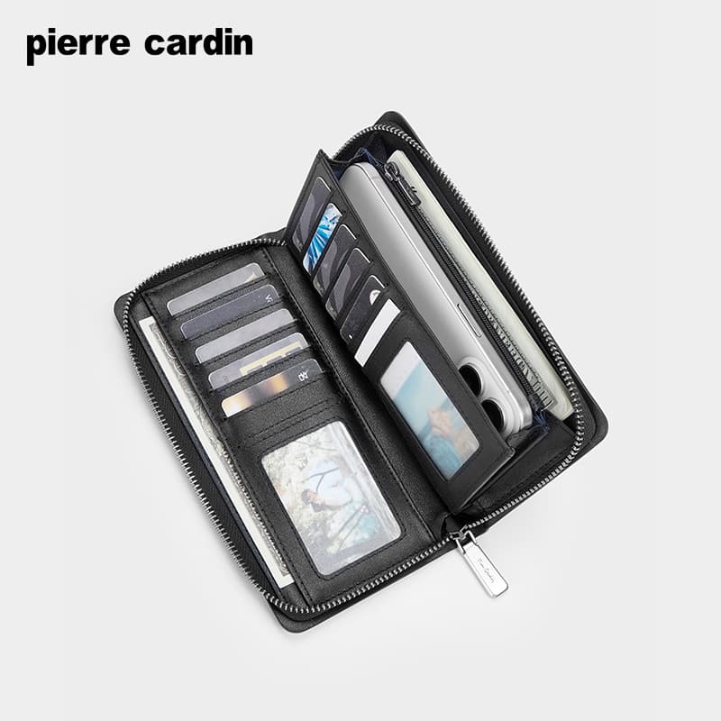 Сумка PIERRE CARDIN PVC с коровьей кожей клатчи стандартный (стандартный) мужской черный - изображение 4