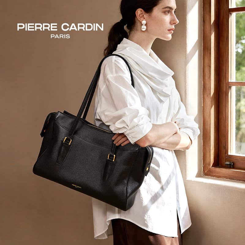 Мини-сумка PIERRE CARDIN Коровья кожа с синтетической кожей Сумка через плечо Женская Черная - изображение 2