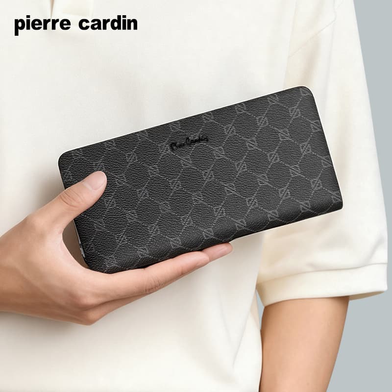 Сумка PIERRE CARDIN PVC с коровьей кожей клатчи стандартный (стандартный) мужской черный - изображение 2
