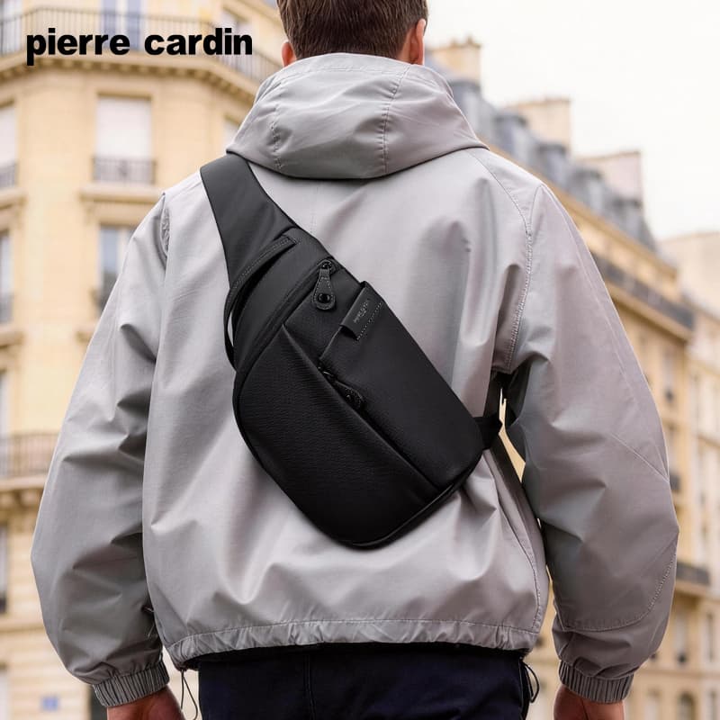 Сумка через плечо PIERRE CARDIN 1800D Кожа Мембрана Сумка через плечо Мужская Черная - изображение 2