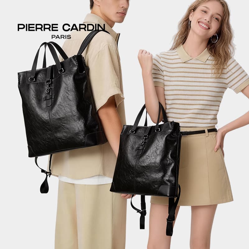 Рюкзак PIERRE CARDIN Синтетическая кожа коровья спилковая кожа рюкзак стандартный (стандартный) унисекс черный - изображение 2