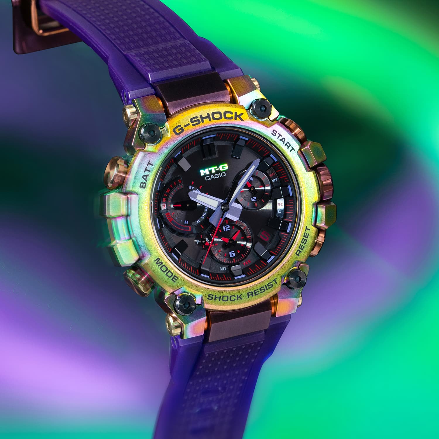 Часы CASIO MT G Aurora Солнечный Механизм Смола Шнуровка Часы Мужские Черный Циферблат - изображение 5