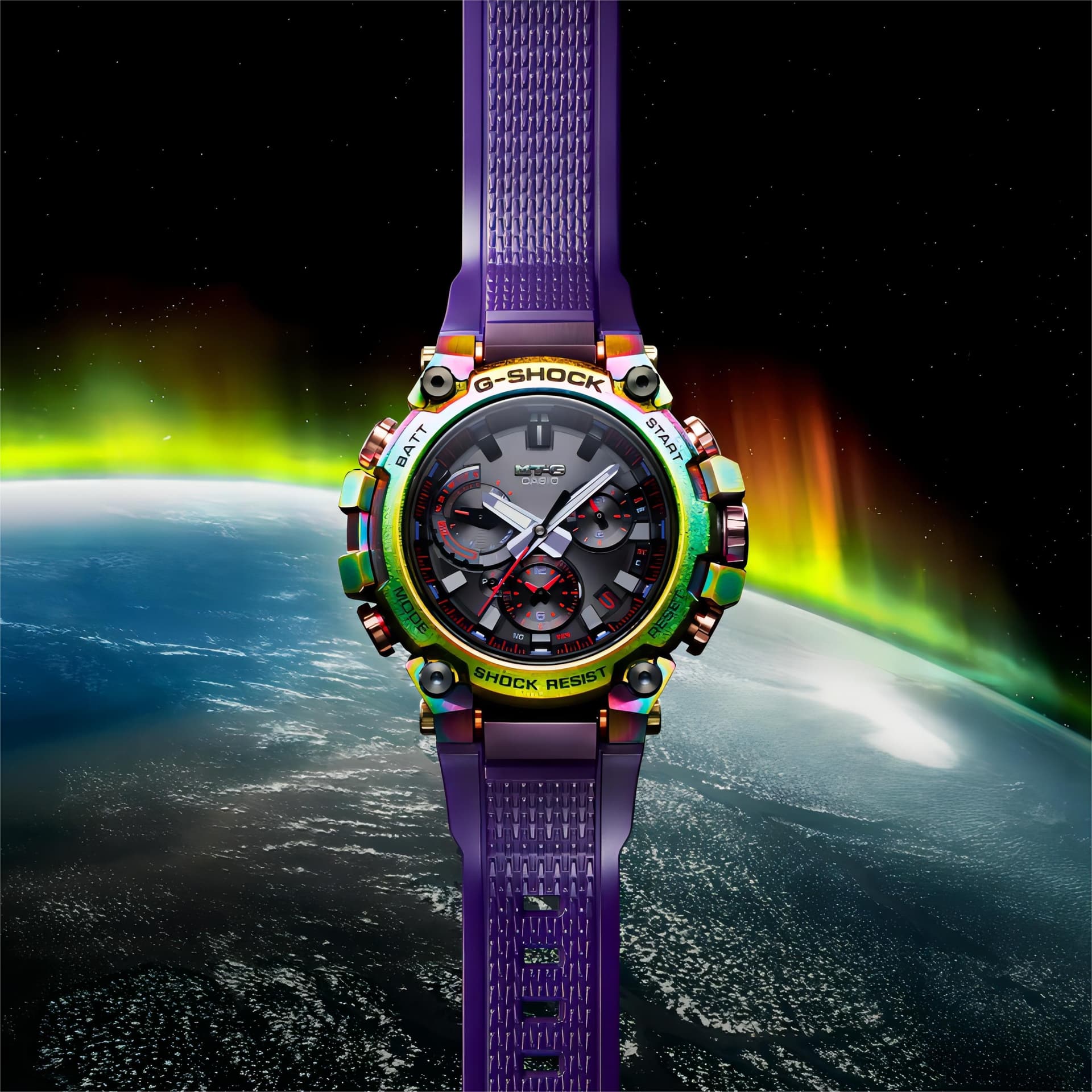 Часы CASIO MT G Aurora Солнечный Механизм Смола Шнуровка Часы Мужские Черный Циферблат - изображение 2