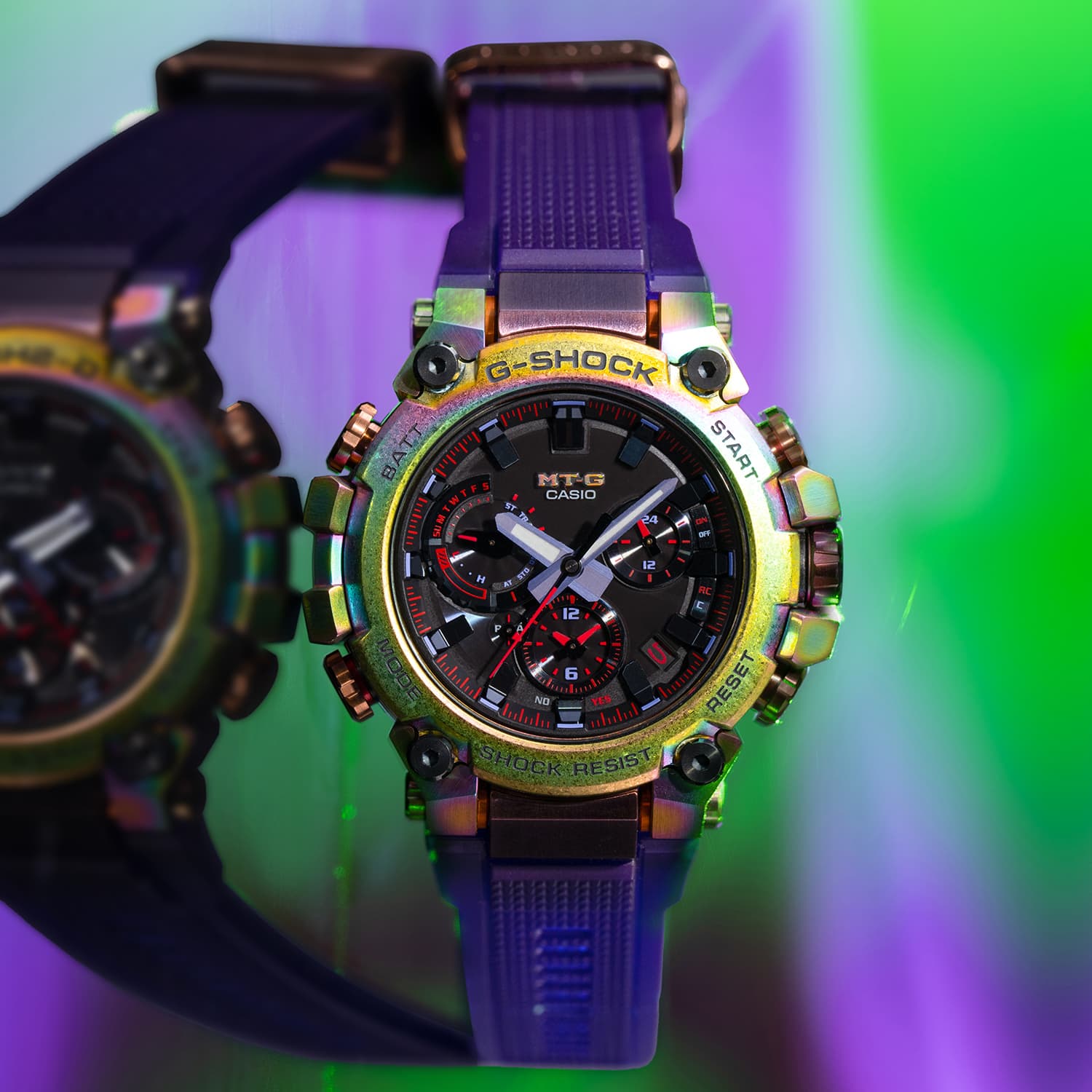 Часы CASIO MT G Aurora Солнечный Механизм Смола Шнуровка Часы Мужские Черный Циферблат - изображение 3