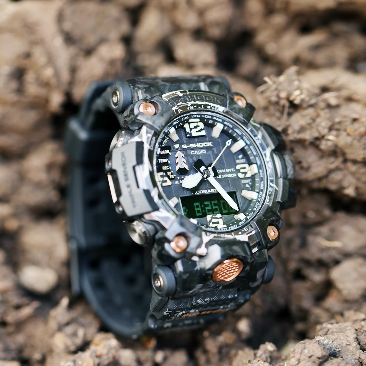 Часы CASIO G Shock BIG Грязь Король Кварцевый механизм Смола Шнуровка Часы Мужские Черный циферблат - изображение 6