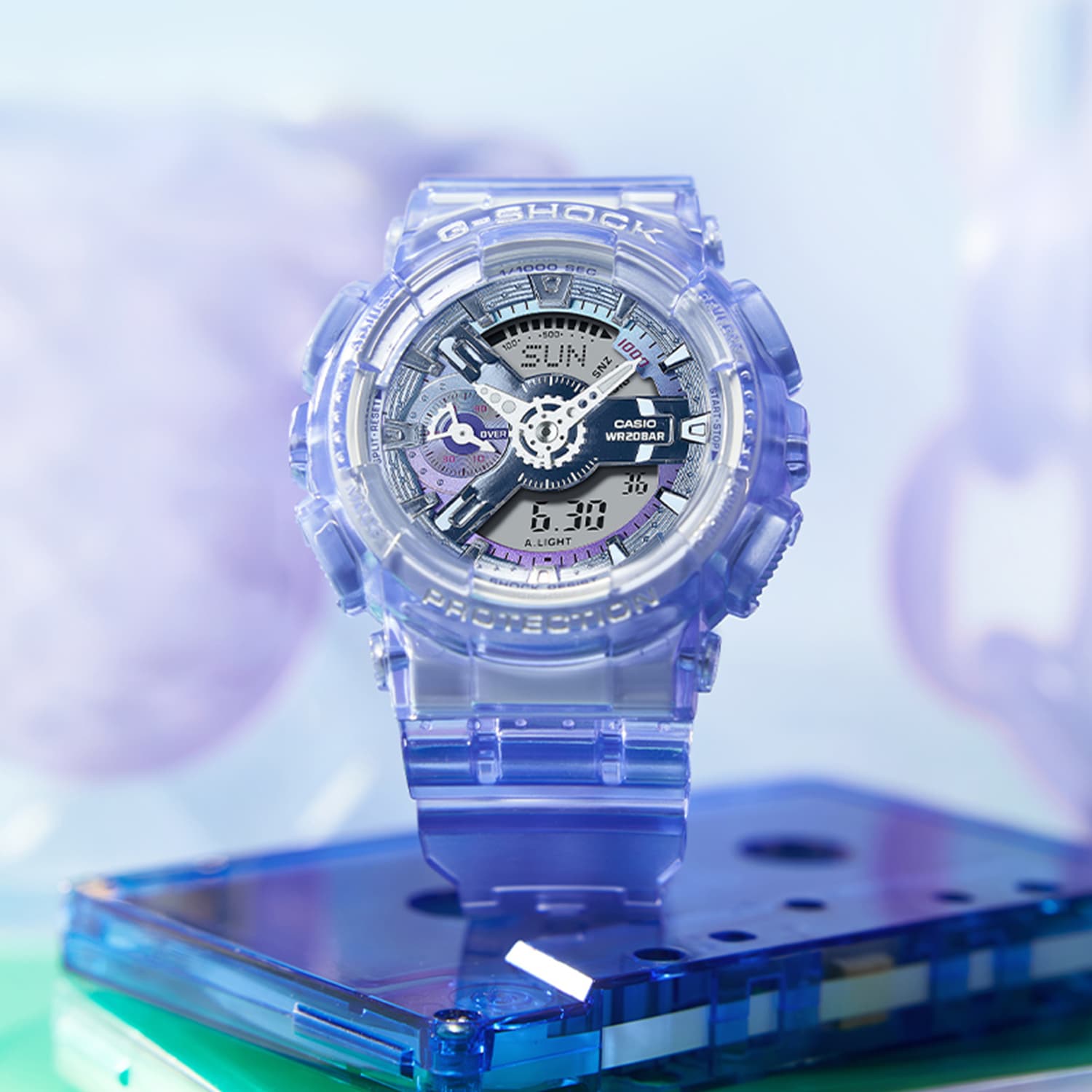 Часы Casio Science Fiction Virtual Style Кварцевый механизм Часы Женские Серый циферблат - изображение 3