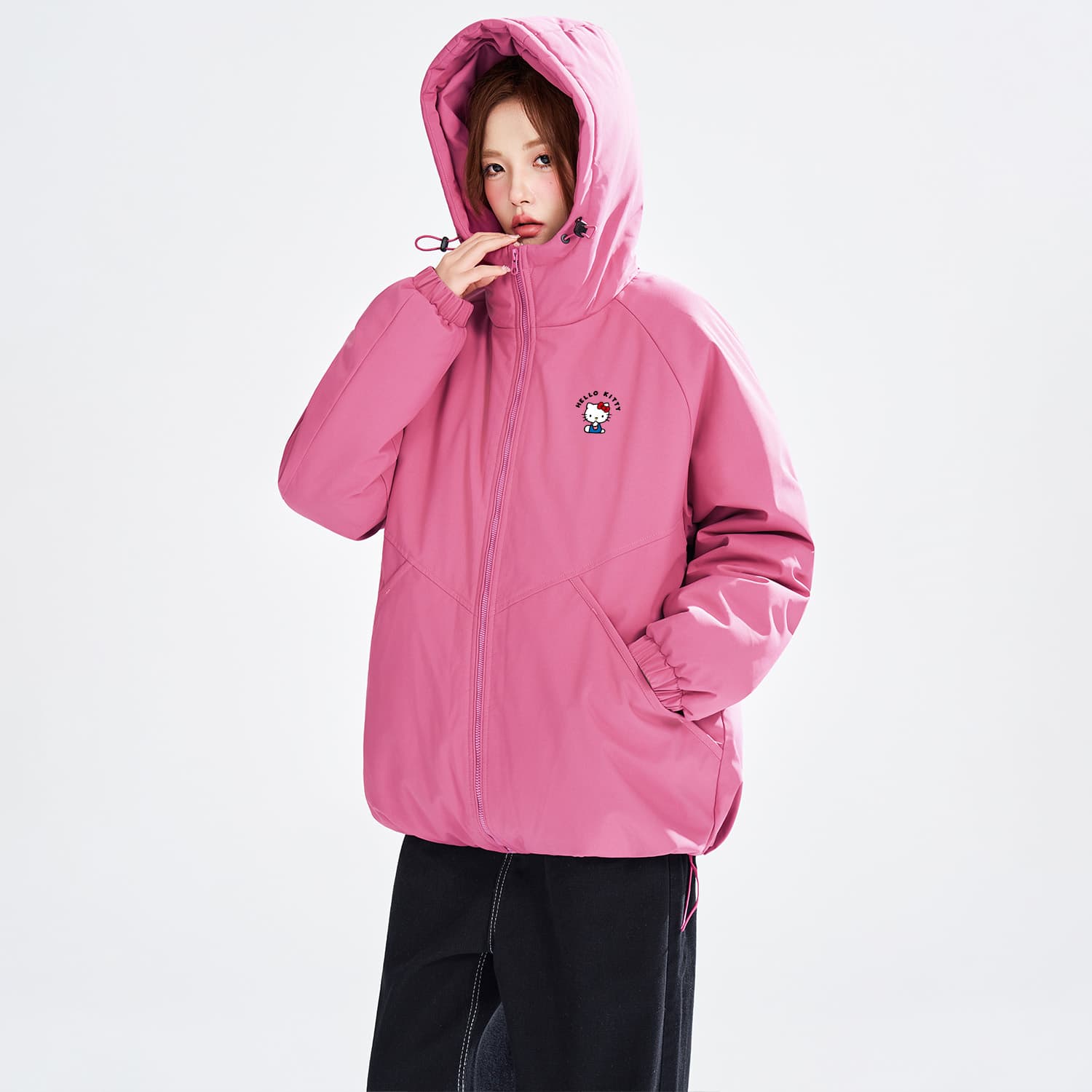 Sanrio x Hello Kitty Хелло Китти SS25 Пуховая куртка Пальто Унисекс - изображение 4