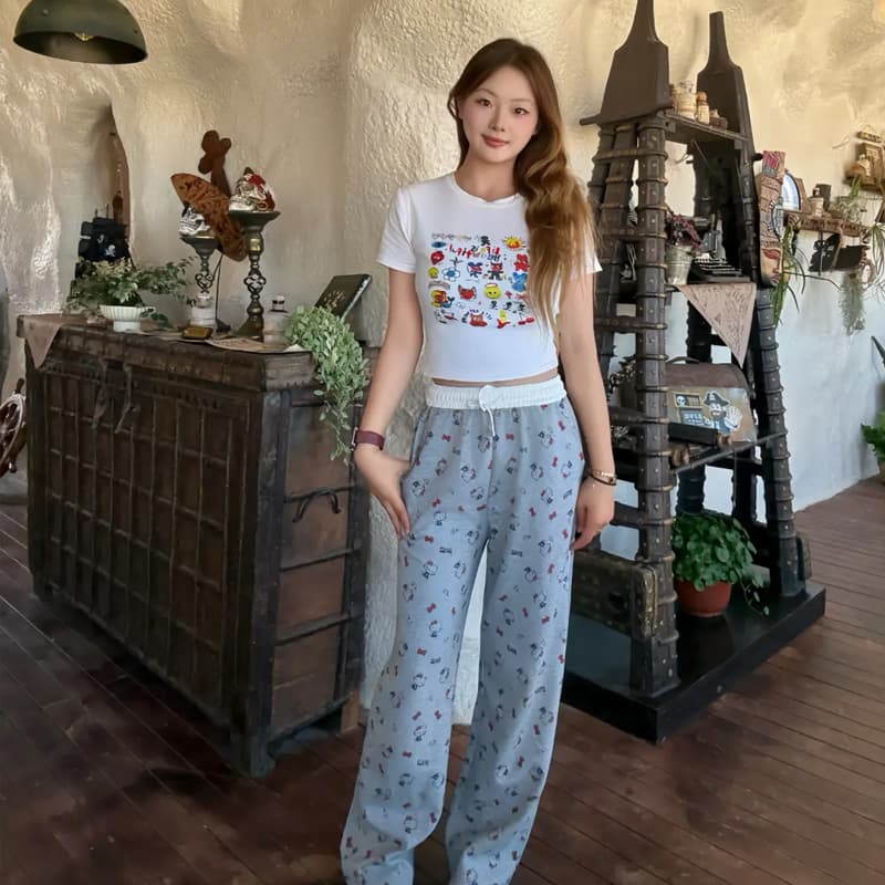 Штаны Sanrio Hello Kitty Женские Повседневные Штаны - изображение 3