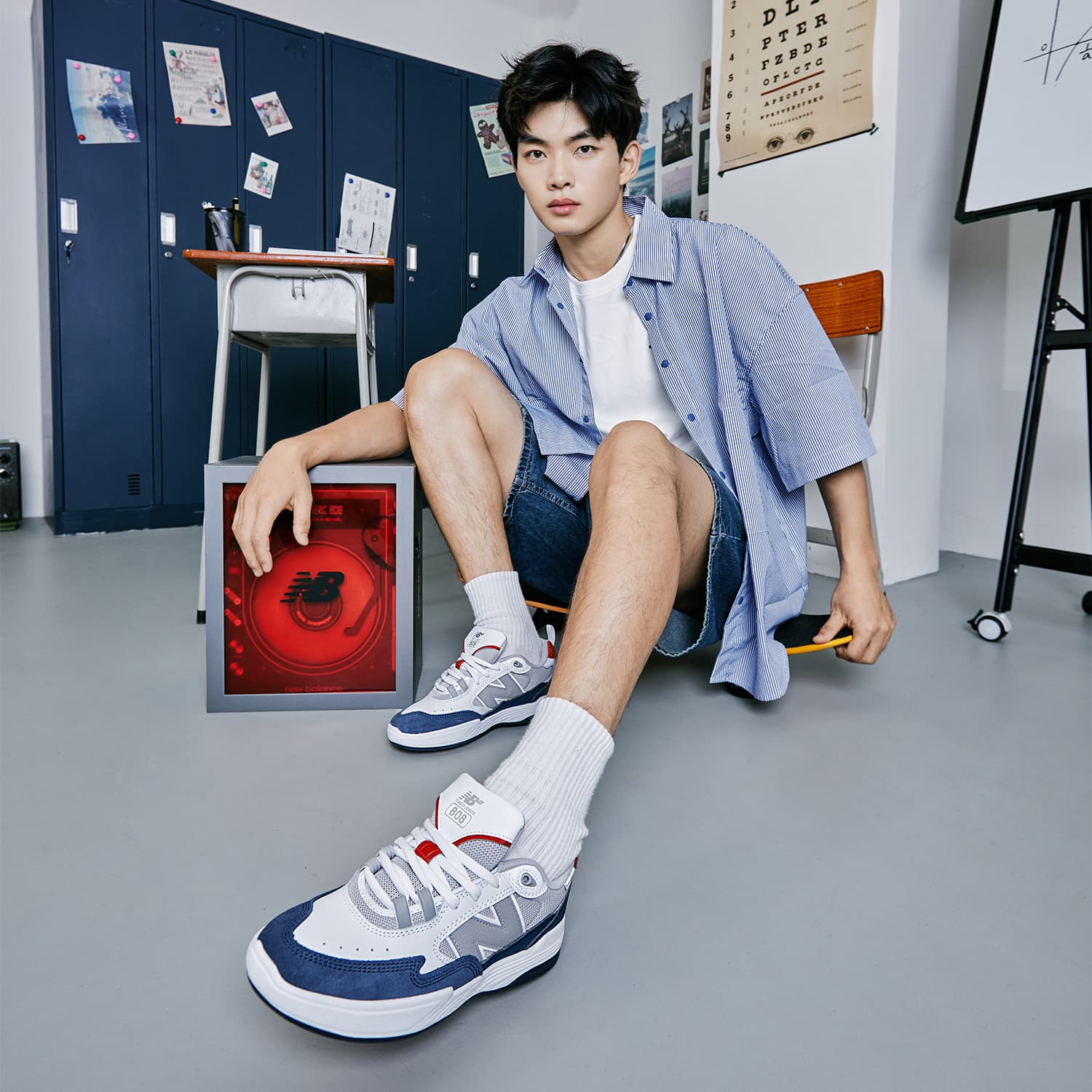 Кроссовки New Balance Tiago Lemos 808 White Blue - изображение 8