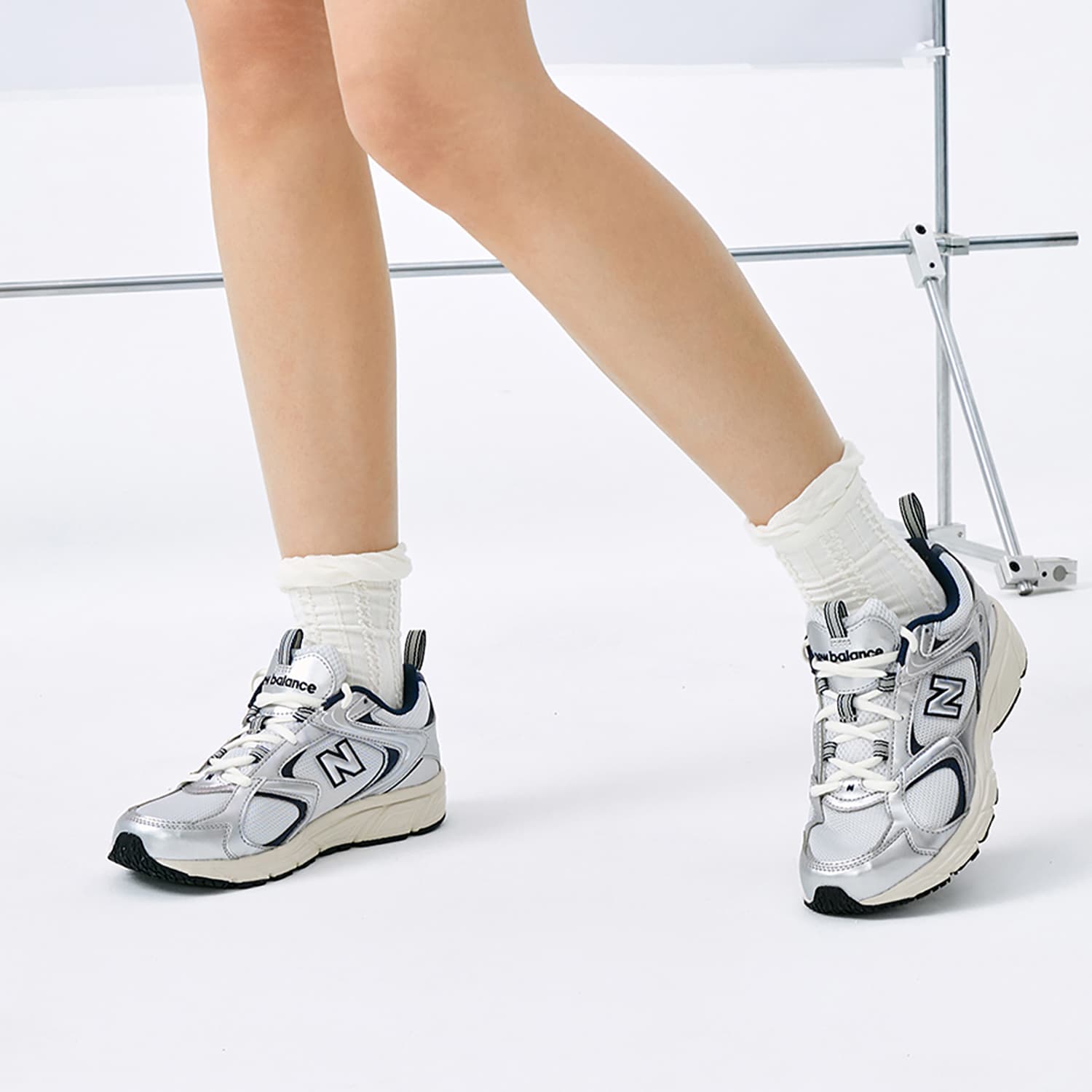 Кроссовки для бега New Balance 408 Silver - изображение 11
