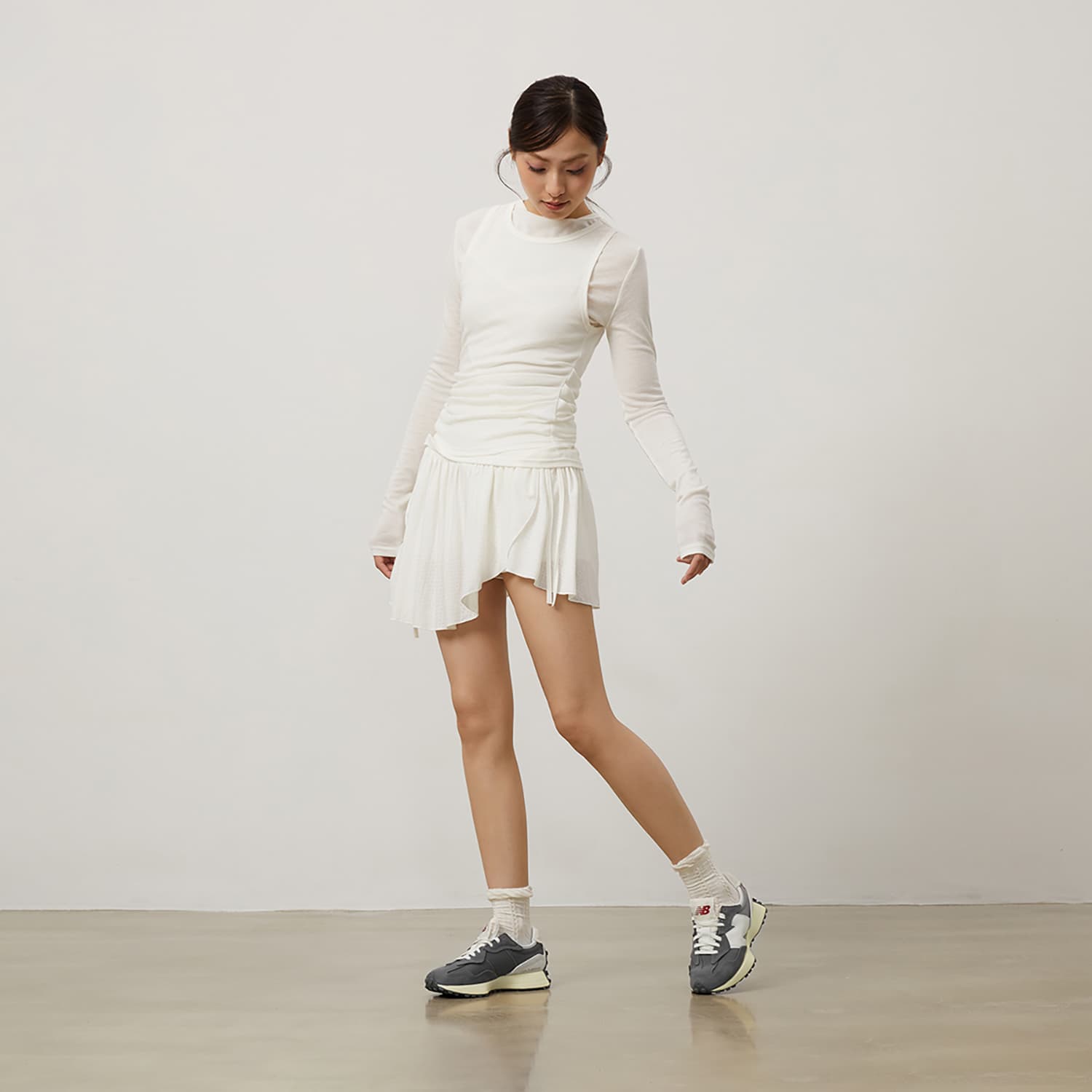 Кроссовки New Balance 327 Grey White - изображение 9