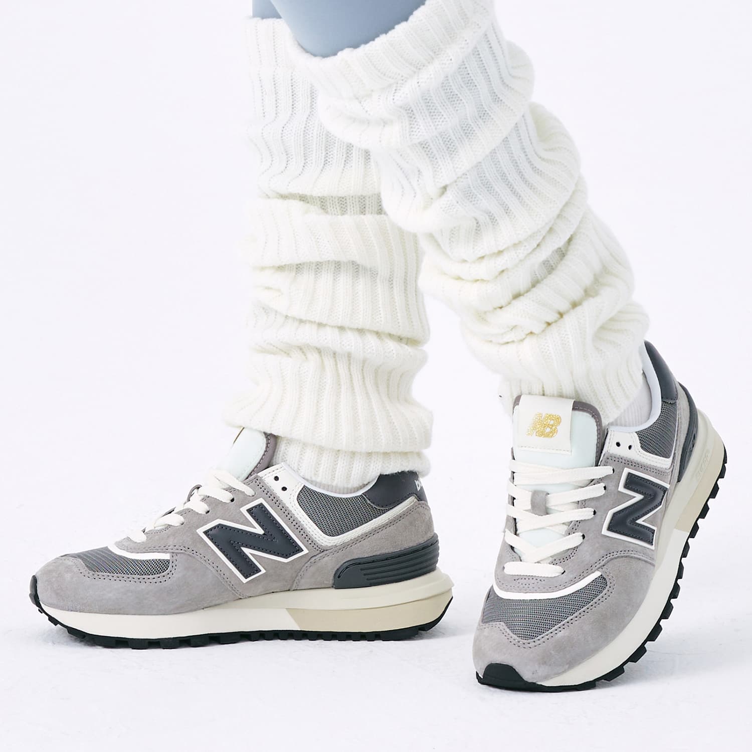 Кроссовки для бега New Balance 574 Legacy Grey Black - изображение 7
