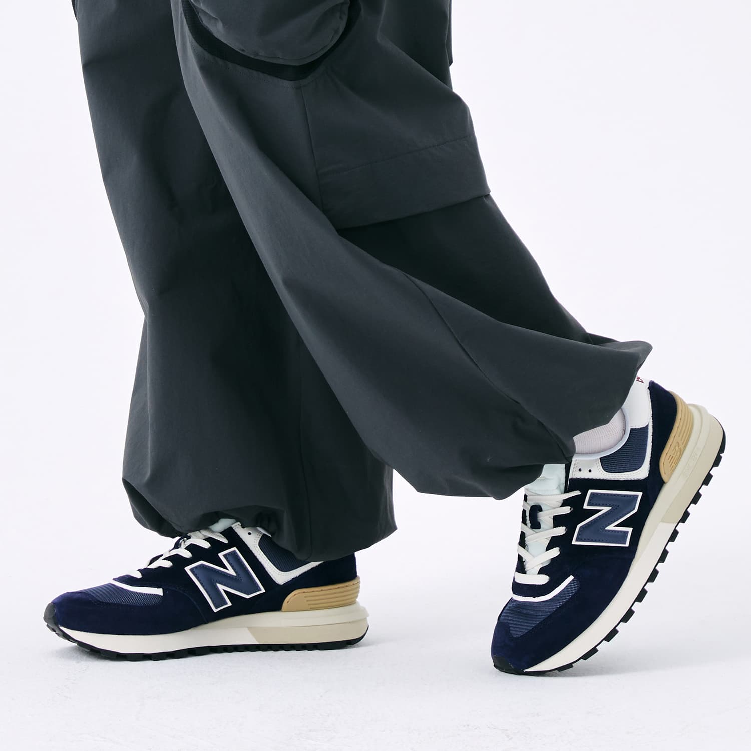 Кроссовки для бега New Balance 574 Blue White - изображение 8