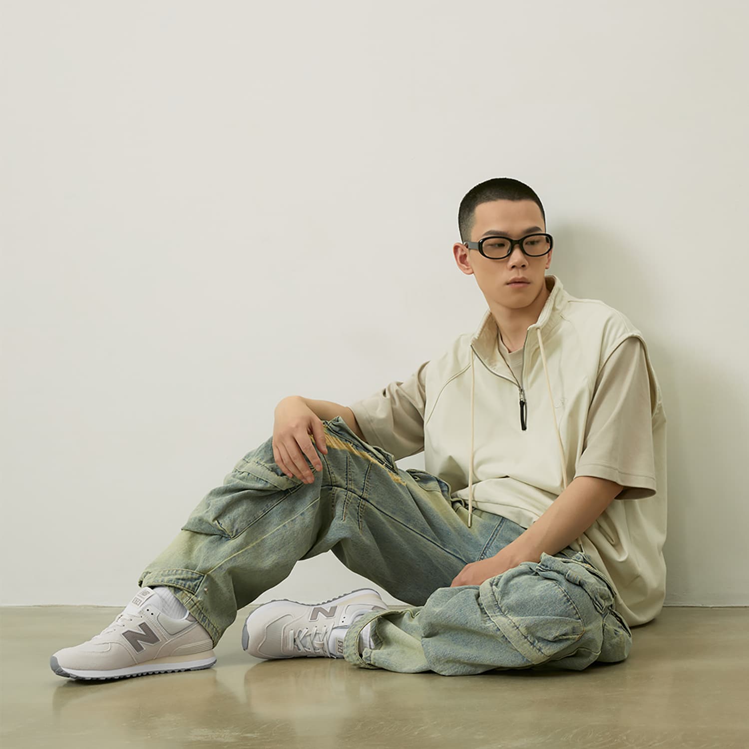 Кроссовки New Balance 574 Off White - изображение 5
