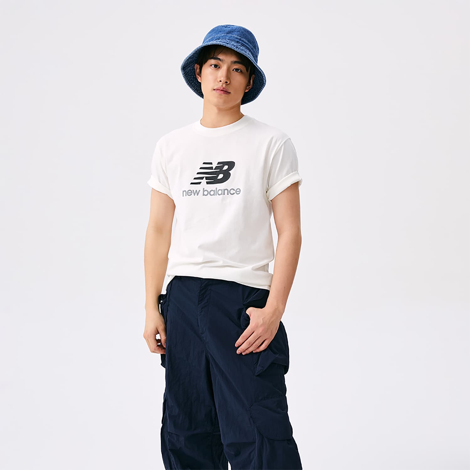Футболка New Balance NB Спортивный Повседневный T-Shirt Унисекс Белый - изображение 5
