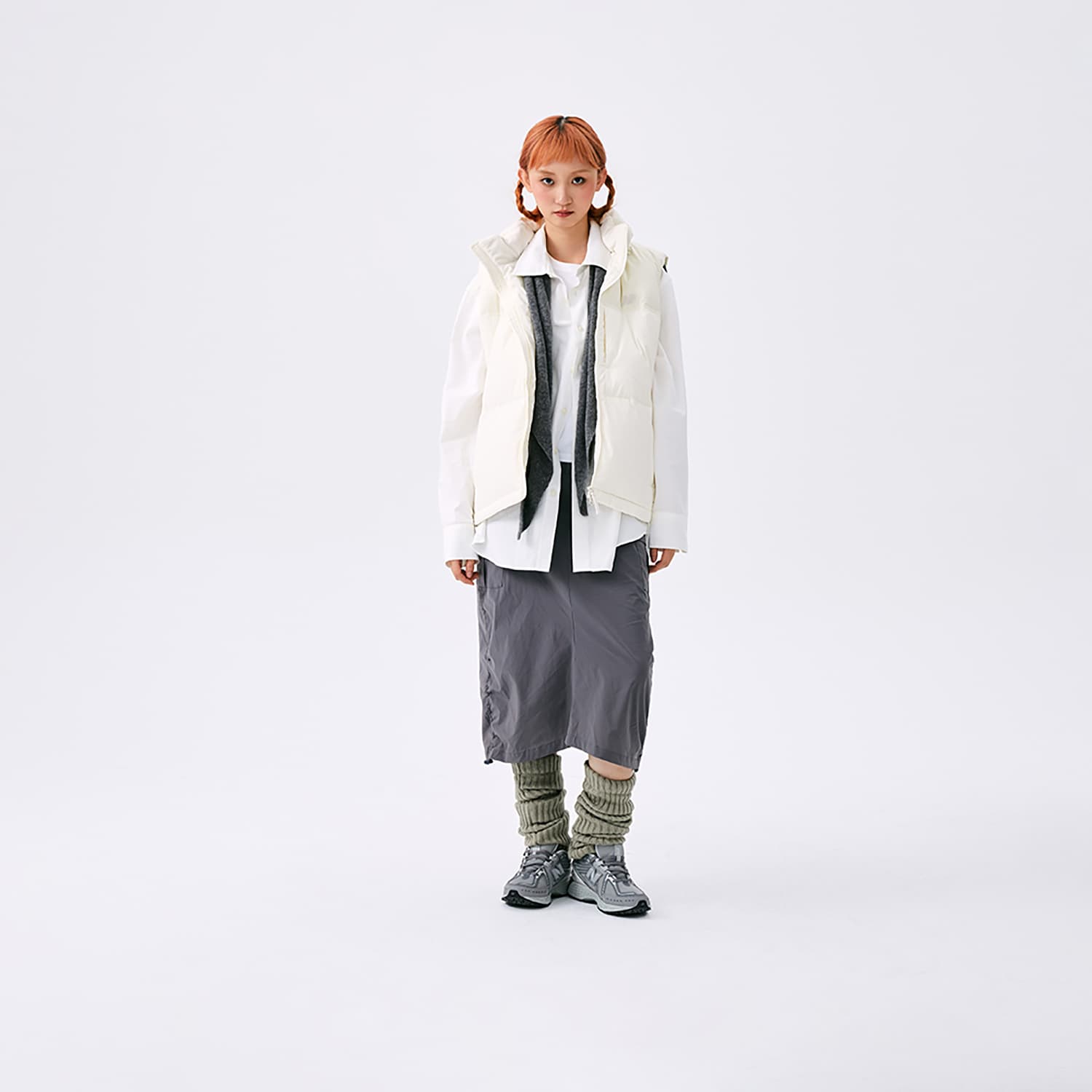 Жилет New Balance Lifestyle Casual Collection FW24 Гусиный пух Жилет Унисекс Белый - изображение 6