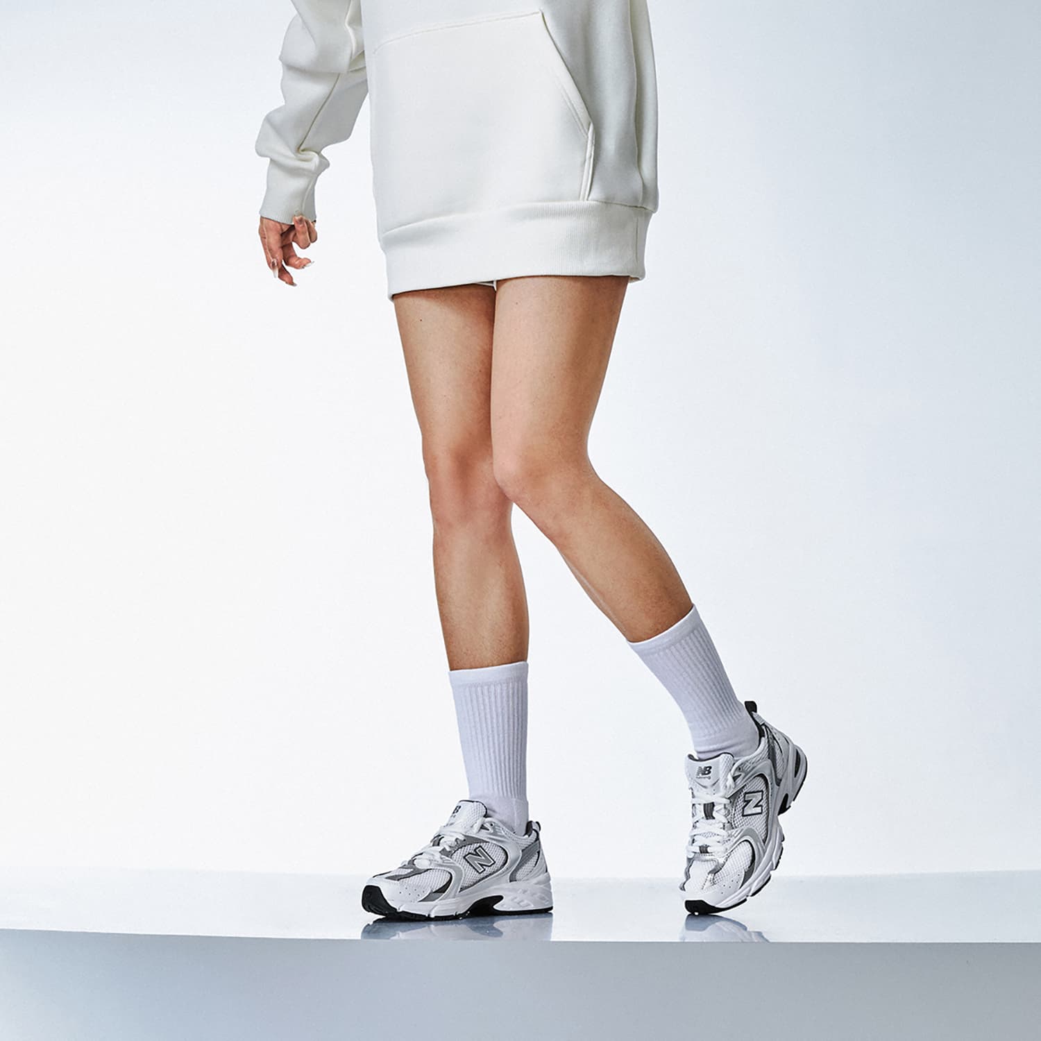 Кроссовки для бега New Balance 530 Silver White - изображение 9