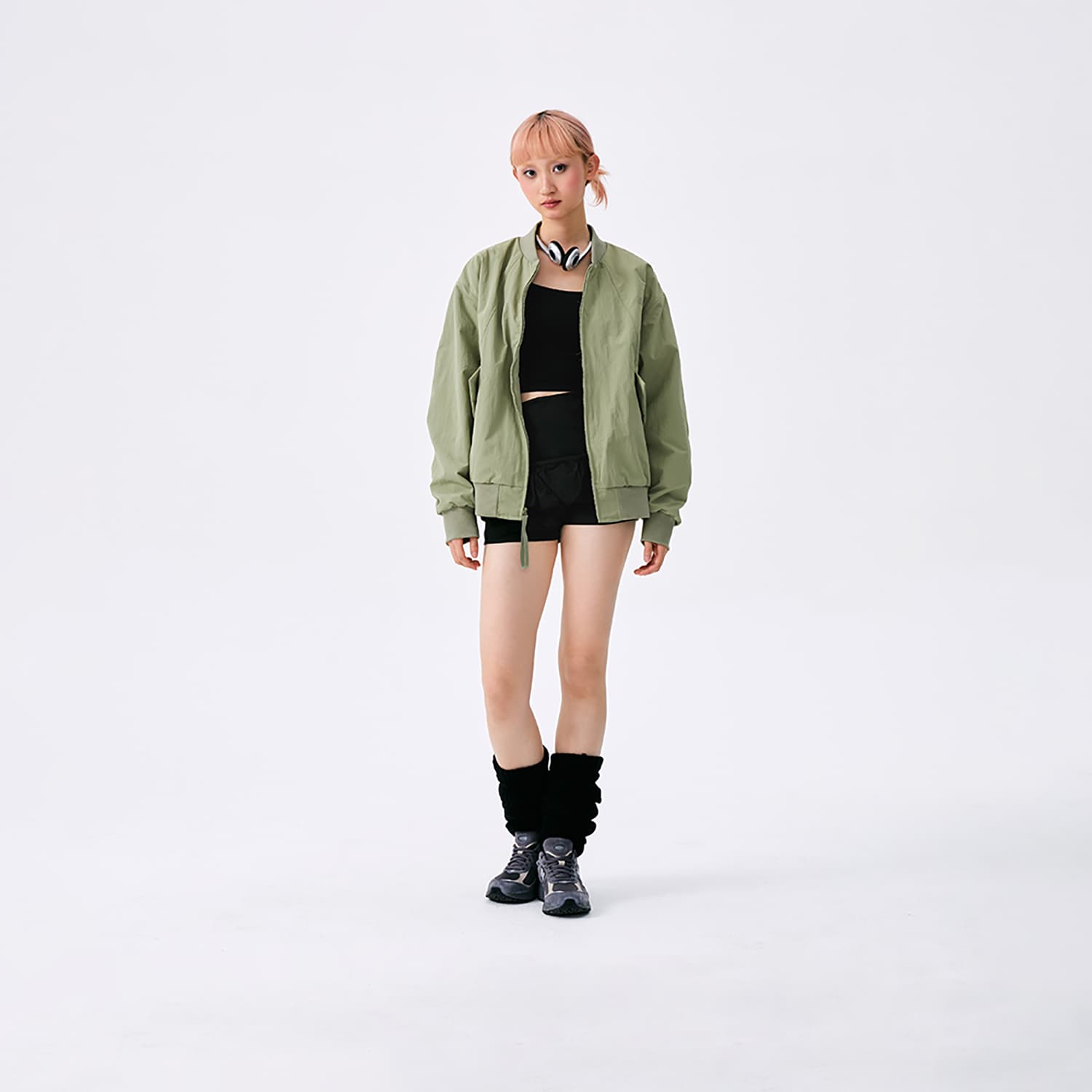 Зимняя куртка пуховик New Balance Хлопковый пуховик Унисекс Оливково-зеленый - изображение 4