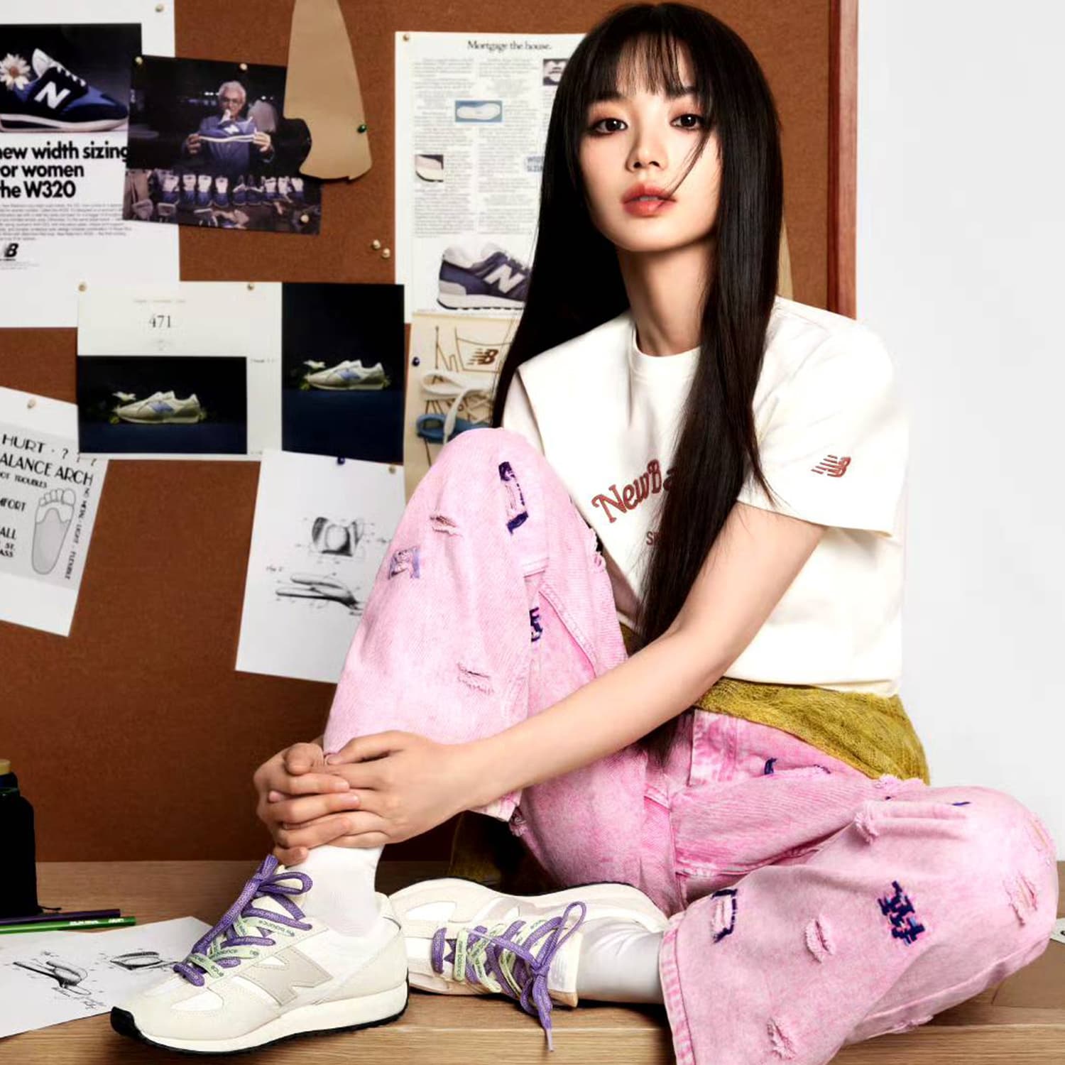 Кроссовки New Balance NB 471 Износостойкий Легкий Сбалансированный Низкий Топ Повседневная Обувь Унисекс Белый Серый - изображение 6