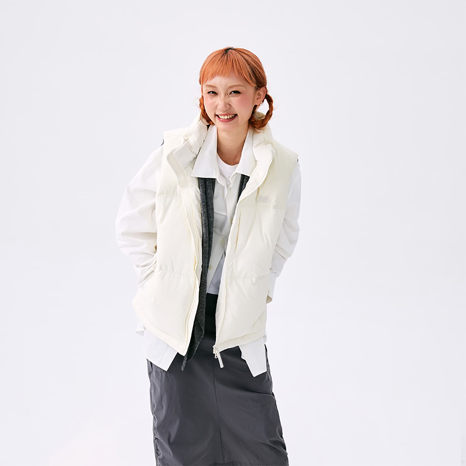 Жилет New Balance Lifestyle Casual Collection FW24 Гусиный пух Жилет Унисекс Белый - изображение 3