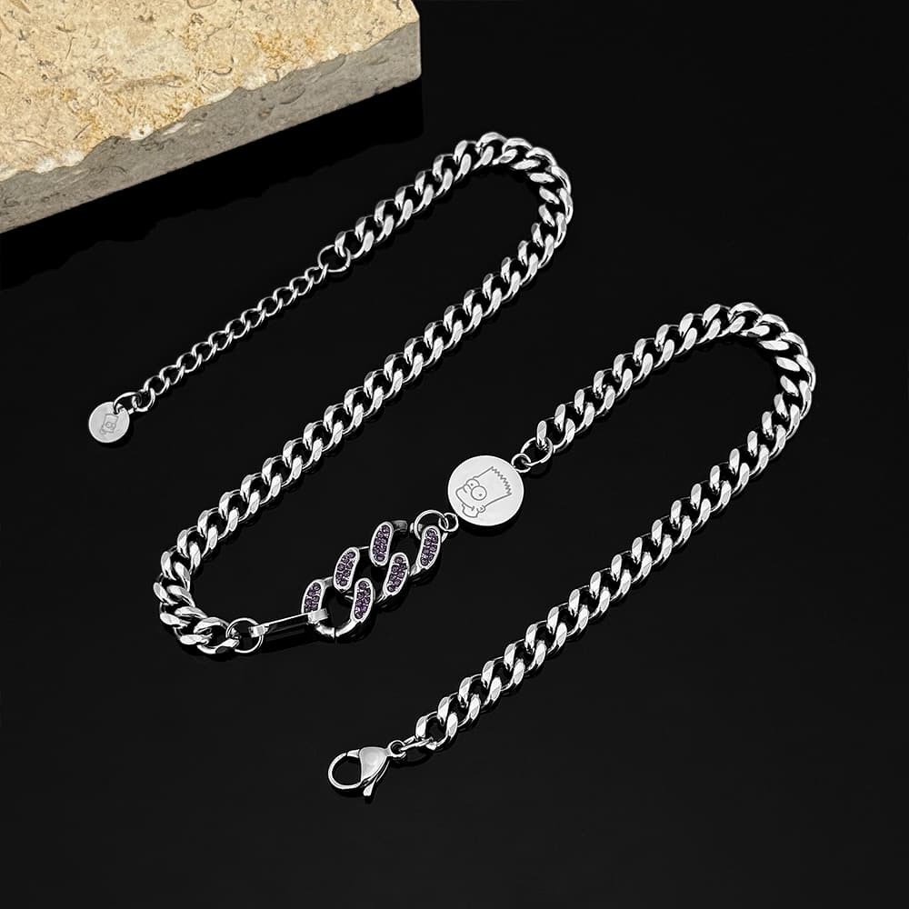 Ожерелье The Simpsons Titan Steel Necklaces Unisex Симпсоны Титановые Стальные Ожерелья Унисекс - изображение 2