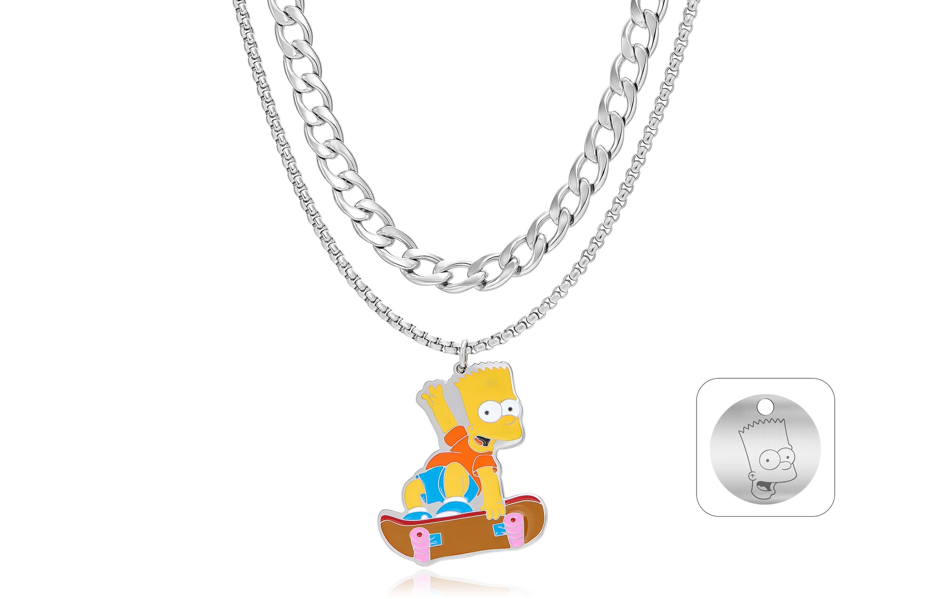 Ожерелье The Simpsons Титановые стальные ожерелья унисекс - изображение 2
