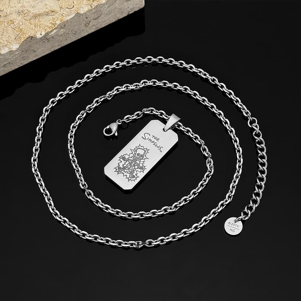 Ожерелье The Simpsons Titan Steel Necklaces Unisex Симпсоны Титановые Стальные Ожерелья Унисекс - изображение 4