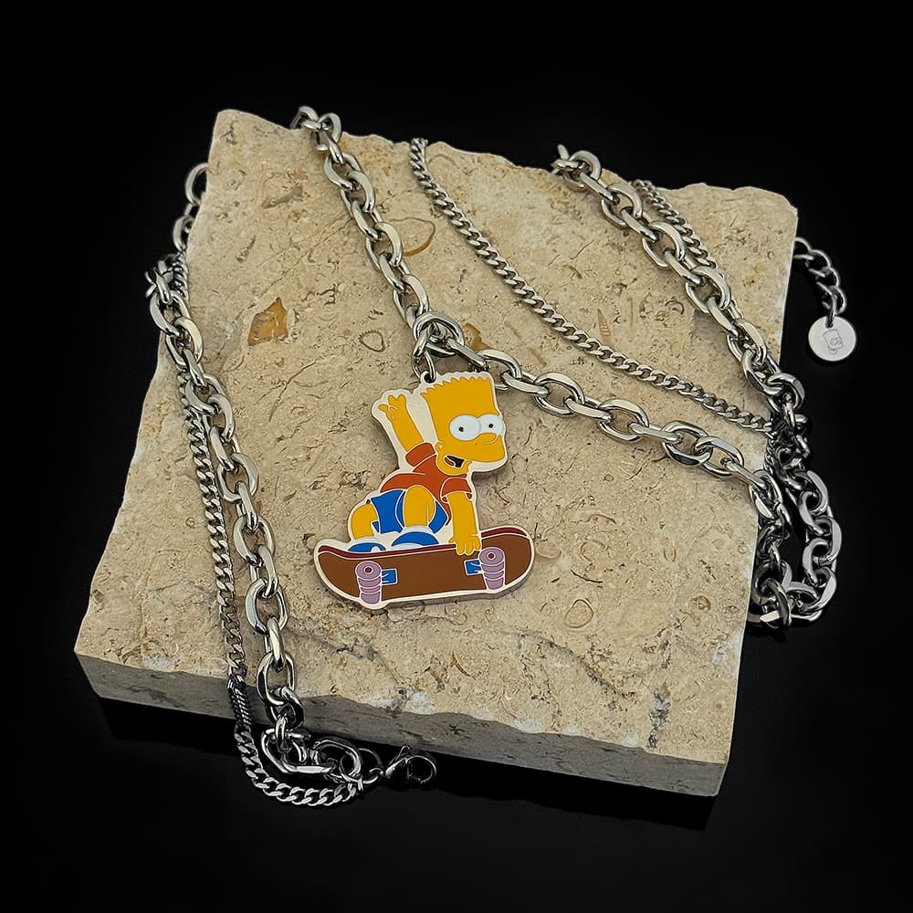 Ожерелье The Simpsons Titan Steel Necklaces Unisex Симпсоны Титановые Стальные Ожерелья Унисекс - изображение 3