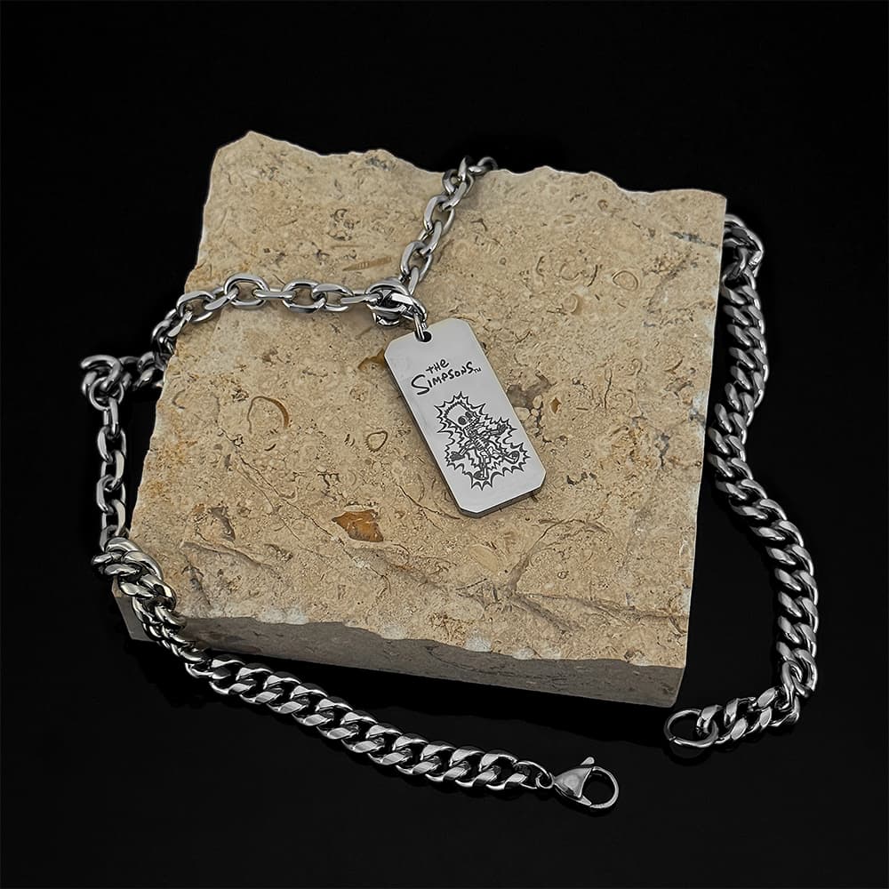 Ожерелье The Simpsons Titan Steel Necklaces Unisex Симпсоны Титановые Стальные Ожерелья Унисекс - изображение 2