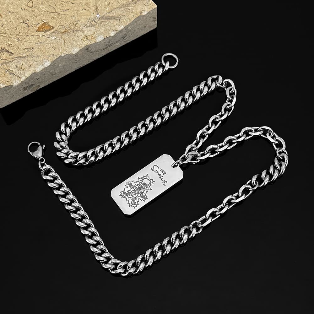 Ожерелье The Simpsons Titan Steel Necklaces Unisex Симпсоны Титановые Стальные Ожерелья Унисекс - изображение 3
