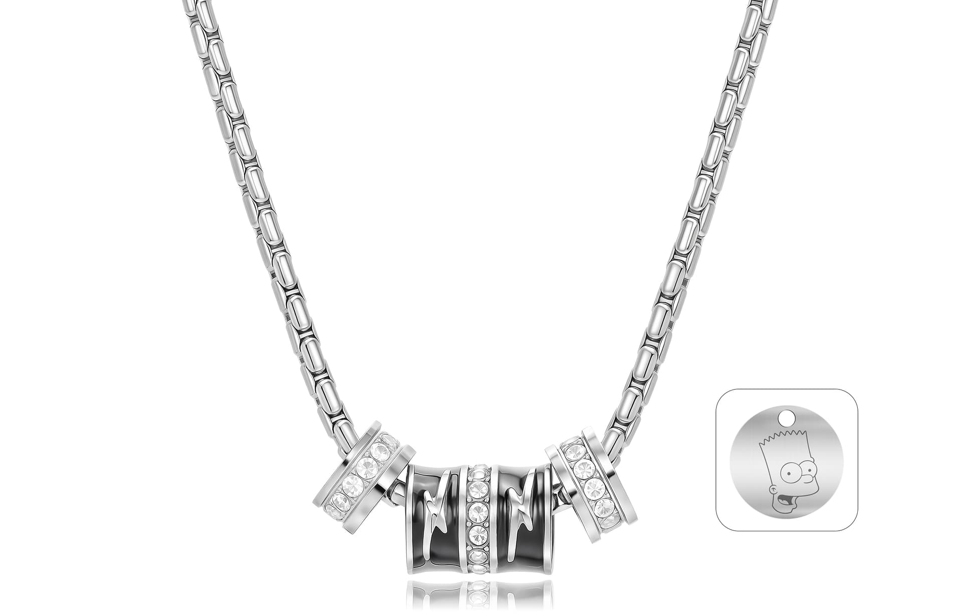 Ожерелье The Simpsons Titan Steel Necklaces Unisex Симпсоны Титановые Стальные Ожерелья Унисекс - изображение 2