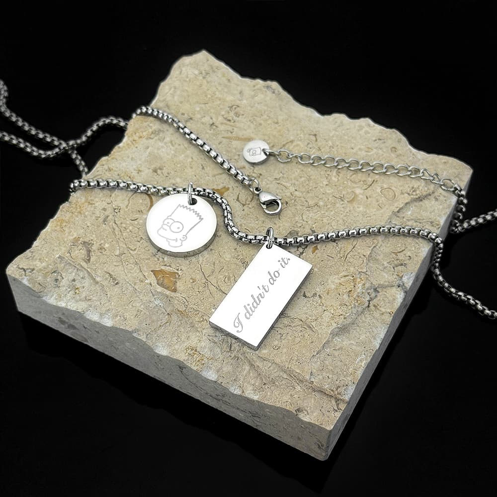 Ожерелье The Simpsons Titan Steel Necklaces Unisex Симпсоны Титановые Стальные Ожерелья Унисекс - изображение 2