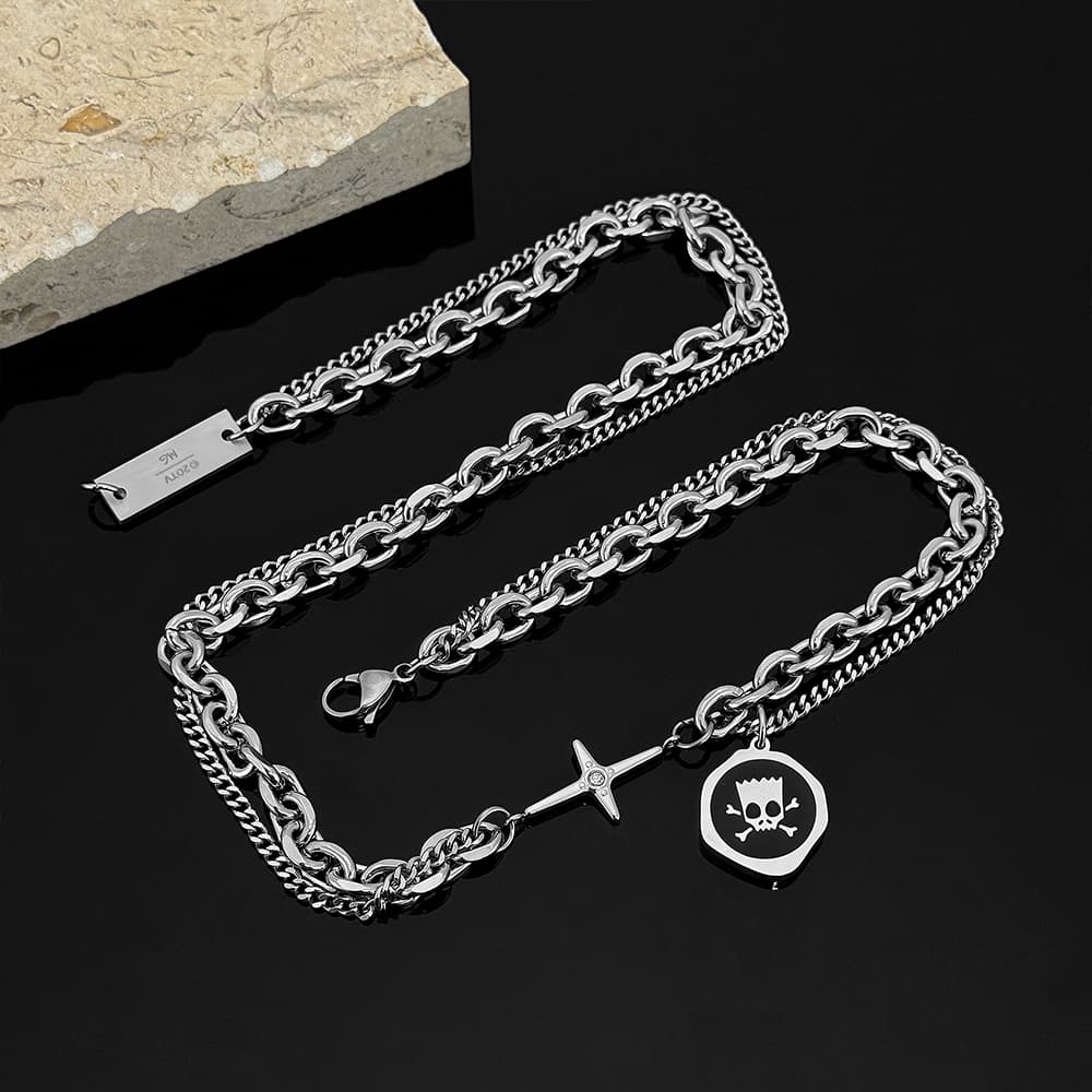 Ожерелье The Simpsons Titan Steel Necklaces Unisex Симпсоны Титановые Стальные Ожерелья Унисекс - изображение 3