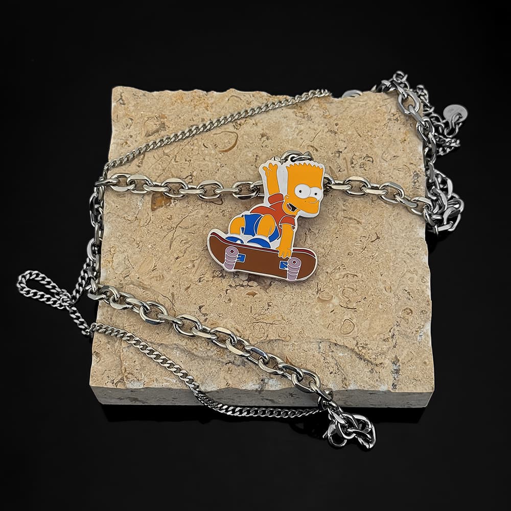Ожерелье The Simpsons Titan Steel Necklaces Unisex Симпсоны Титановые Стальные Ожерелья Унисекс - изображение 4