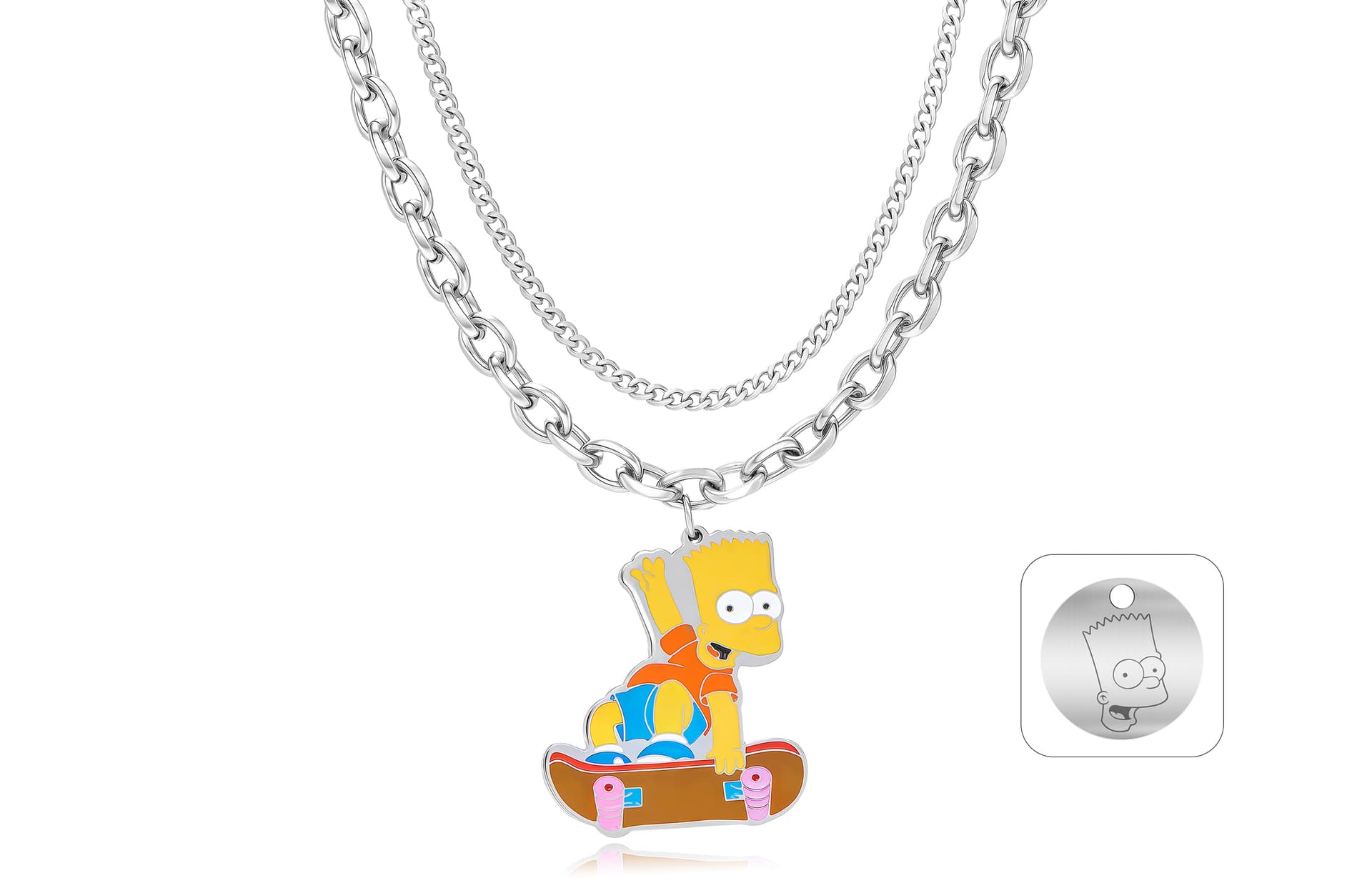Ожерелье The Simpsons Titan Steel Necklaces Unisex Симпсоны Титановые Стальные Ожерелья Унисекс - изображение 2