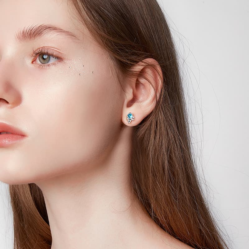 Серьги HMZ Серьги-гвоздики из медного сплава для женщин - изображение 6