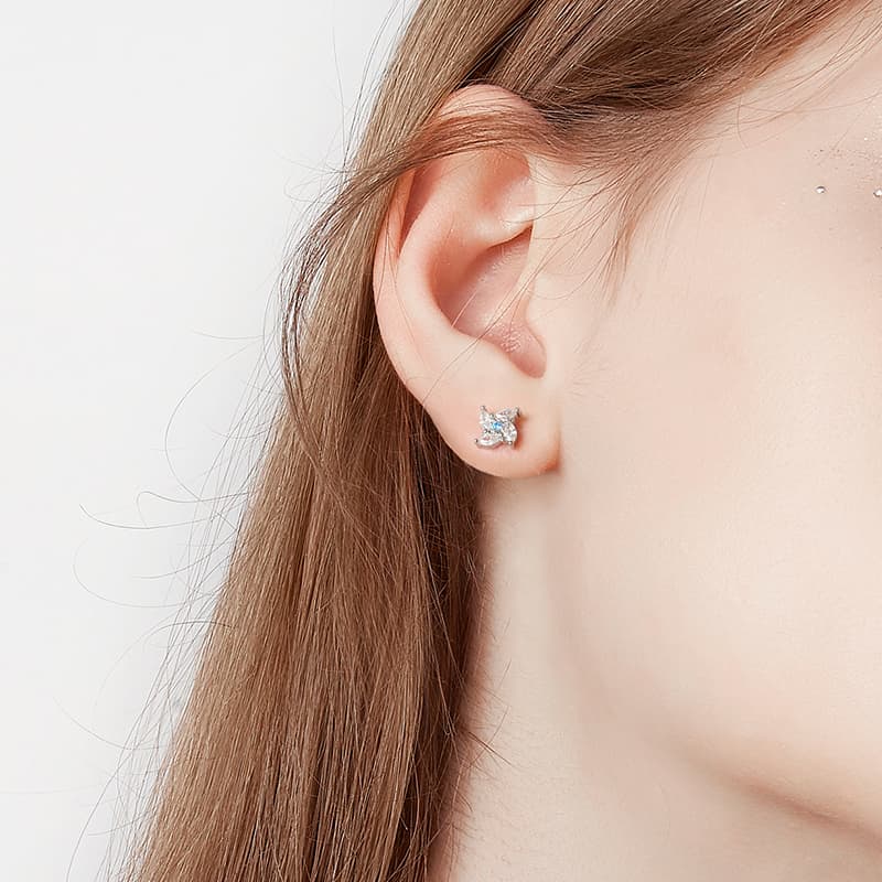 Серьги Серьги-гвоздики HMZ из титанового стального сплава унисекс - изображение 5