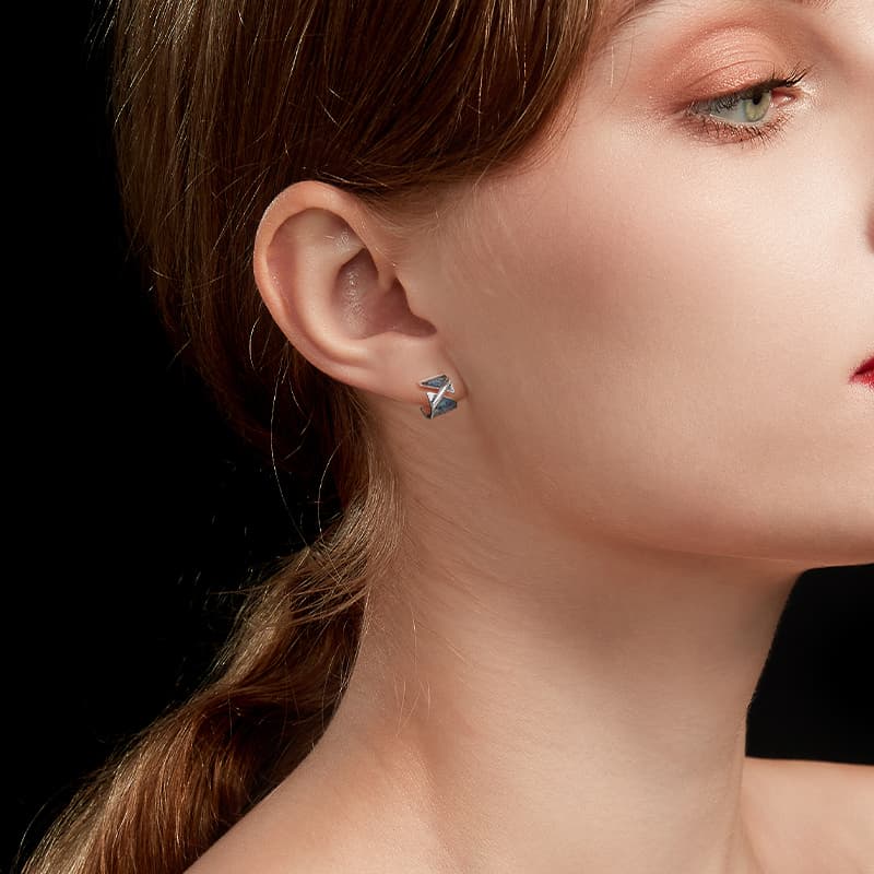 Серьги HMZ Серьги с серебряной иглой из серебра S925 женские - изображение 2